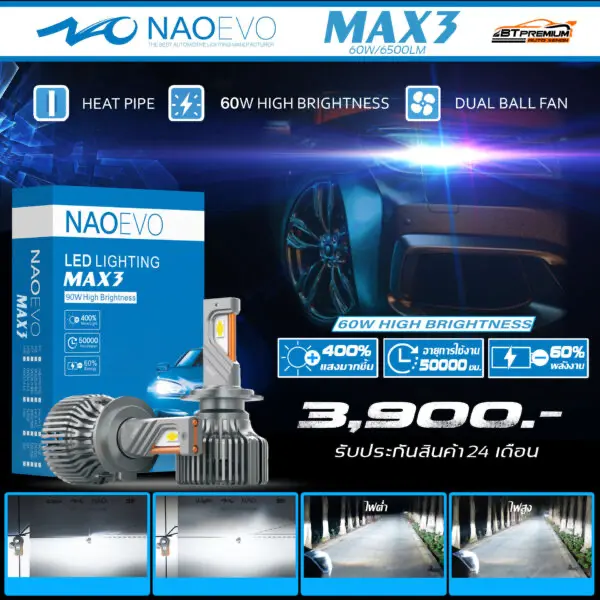 BT PREMIUM รามอิทรา ไฟหน้า LED NAOEVO MAX 3.webp